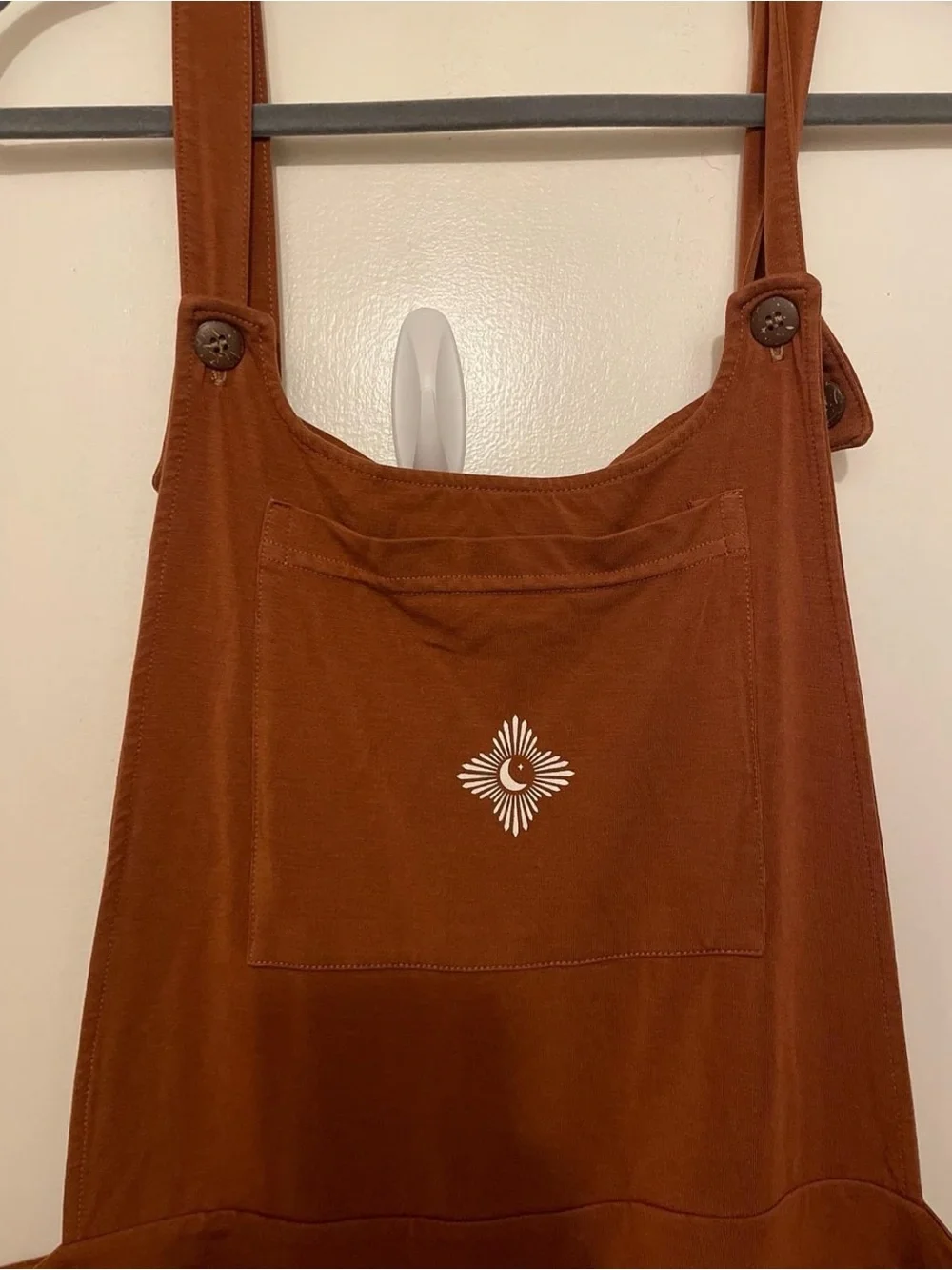 Purusha People Seer Overalls Size 2X Copper Rust Brown Tencel Adjustable Straps